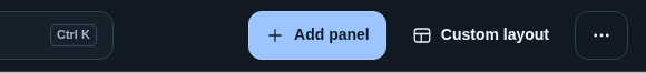 The VEP header with the Add panel button on the right